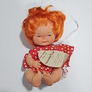 VINTAGE WITH TAGS 1962 GOEBEL Hummel CHARLOT BYJ VINYL DOLL  RED HAIR FRECKLES